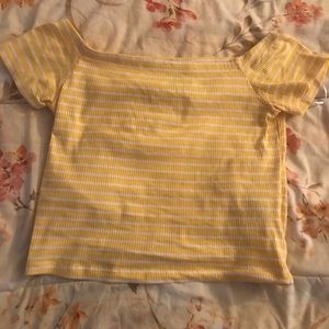 Yellow H&M crop top
